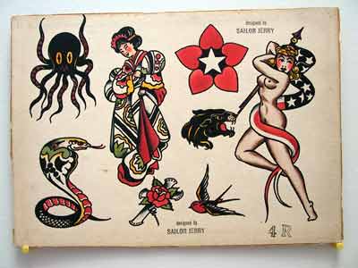 Vintage Sailor Jerry Flash Sheet