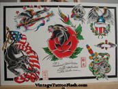 Sailor Jerry Swallow Original Flash Sheet