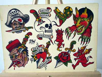 Original sailor jerry tattoo flash