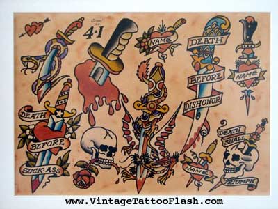 Sailor Jerry Tattoo Flash Sheet 4i