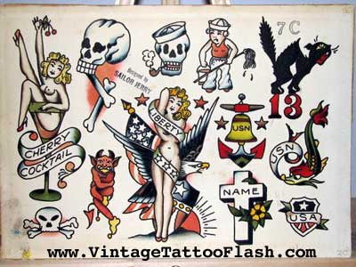 Sailor Jerry Tattoo Flash 7C